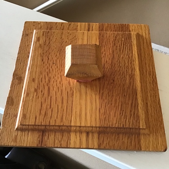 Vintage Wooden Handmade Square Ice Bucket with Lid - Picture 5 of 6